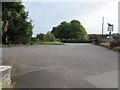 Empty car park on the north side of Usk Road, Llanfihangel Pontymoel