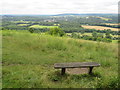TQ1350 : Seat with a view, near Dorking by Malc McDonald
