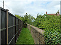 Footpath between properties, Rackham