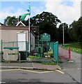 Flag and flagpole, Vere Street, Gilfach