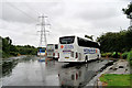 SJ4674 : Coach Park at Chester Services by David Dixon