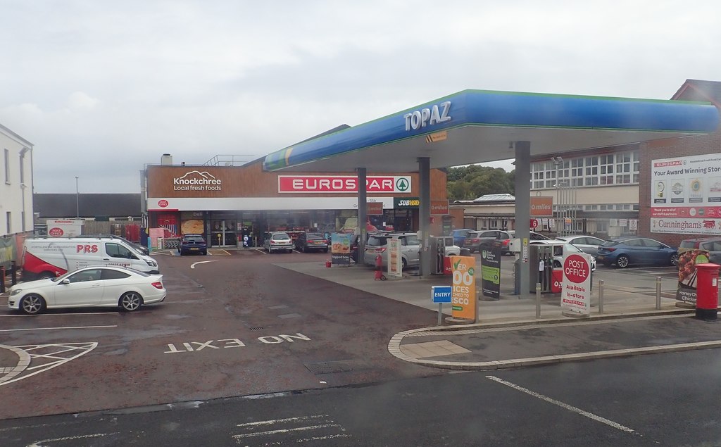 Kilkeel's Eurospar Store and Topaz... © Eric Jones cc-by-sa/2.0 ...