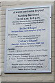 Information for Bethel Chapel and Calvary Chapel on a Cefn Hengoed wall