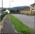 Down Hengoed Road and pavement, Hengoed