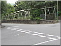 Tubular footbridge at the edge of Bedwlwyn Road, Hengoed