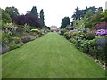 SE3467 : Newby Hall gardens - double herbaceous borders by Oliver Dixon