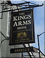 Sign for the Kings Arms Hotel, Malmesbury