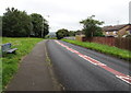 Roadside bench south of Penpedairheol 