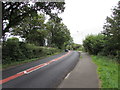 North along Hengoed Road towards Penpedairheol 