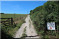 Footpath along Hannaford Lane