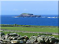 View from the road by Home Farm, looking over fields towards Horse Island