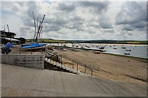 SW9275 : The Foreshore and moorings at Rock by Peter Jeffery