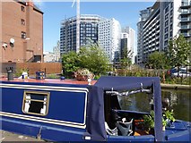 SP0686 : Narrowboat on the Worcester & Birmingham Canal near Holliday Street by Marathon