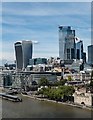 TQ3380 : City of London : view from Tower Bridge by Jim Osley
