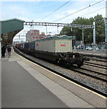 ST3088 : End of a long Freightliner train passing through Newport station by Jaggery