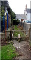 Wooden stile access to a public footpath in Wick, Vale of Glamorgan