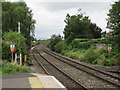 The railway line north from Ludlow station