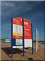 TQ9718 : Safety sign at Camber Suttons by Oast House Archive
