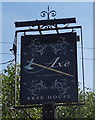 Sign for the Axe public house, Saffron Walden