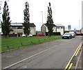 Trees, houses and rooftop solar panels, Cefn Hengoed