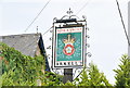 Rose & Crown Pub Sign, The Street, Lea, Wiltshire 2019