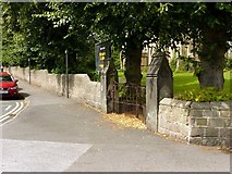 SK5361 : Churchyard wall, Church of St John, Mansfield by Alan Murray-Rust