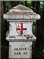 Coal tax boundary post no.62, Springwell Lane (detail)