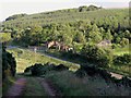 Whitchester  Lodge  and  B6355  from  Southern  Upland  Way