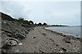 SH4661 : Sea wall near Porth Leidiog Uchaf by Christine Johnstone
