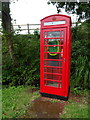 Defibrillator in telephone box, Chebsey