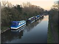 SP2266 : Residential boats, Grand Union Canal near Shrewley by Robin Stott