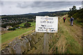 Ignore Sat Nav sign on Ward Bank Road