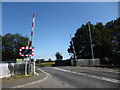 SK7697 : Level crossing on Haxey Gate Road by Marathon