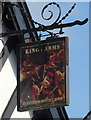 SJ8329 : Sign for the Kings Arms, Eccleshall  by JThomas