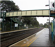 SS9768 : Llantwit Major railway station footbridge by Jaggery