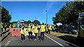NZ2366 : The clean up gang assembles at the Great North Run by Chris Morgan