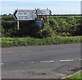 Direction and distances signs, Cowbridge Road, Eglwys Brewis, Vale of Glamorgan