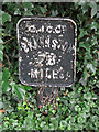 TQ0490 : Milestone by the Grand Union Canal west of Harefield by Mike Quinn
