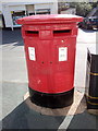 A type C EIIR double pillar box on Village Road, Llanfairfechan