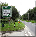 Directions sign alongside the A483, Llanbister