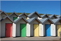 SZ0379 : Beach huts, Shore Road by Oast House Archive