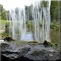 SK5353 : Newstead Abbey Cascade, view of the pool through the cascade by Alan Murray-Rust