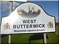 The village sign for West Butterwick