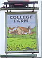 Sign for the College Farm, Watchfield