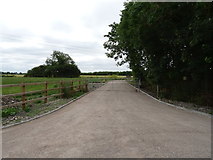 SU3992 : Gated farm track, West Hanney by JThomas