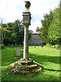SK7565 : Sundial and headstone in the churchyard by Graham Hogg