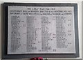 WW1 Roll of Honour inside St Mary