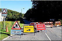 H4863 : Road closed at Seskinore by Kenneth  Allen