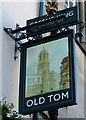 Sign for the Old Tom public house, Oxford