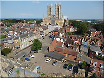 SK9771 : View of Lincoln Cathedral from the Observatory Tower by David Hillas